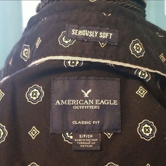 American Eagle Outfitters‎ long sleeve cotton button down shirt men's Small - Picture 5 of 6